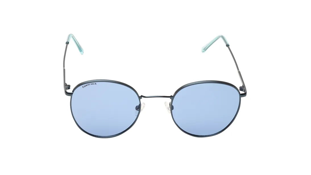 Fastrack Blue Round Prescription Sunglasses 1